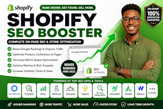 setup shopify seo booster tiny avada webrex  sherpas tapita avada searchpie sto
