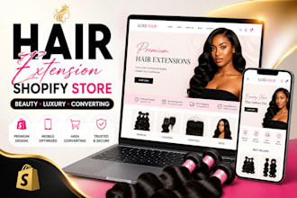hair extension website hair website hair extension shopify store beauty website