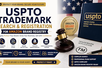 legally do uspto trademark search and registration for amazon brand registry