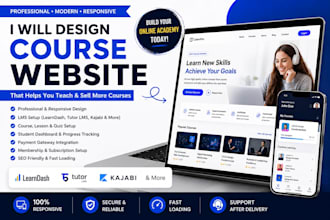 design a professional course website with learndash