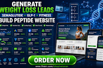 generate weight loss leads semaglutide glp1 fitness and build peptide website