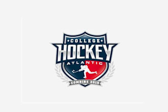 design custom college hockey atlantic logo