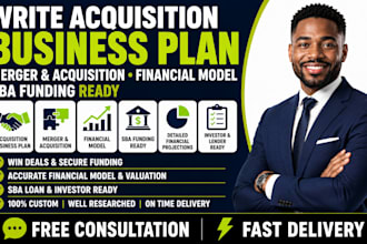 write acquisition business plan merger acquisition financial model sba funding