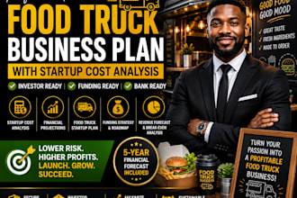 prepare a food truck business plan with startup cost analysis