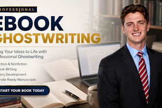 ghostwrite fiction nonfiction book, ebook, ghost book writer and book writing
