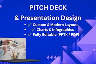 design investor pitch deck for tech startups and business presentations