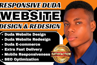 design a duda website, redesign and develop ecommerce duda website