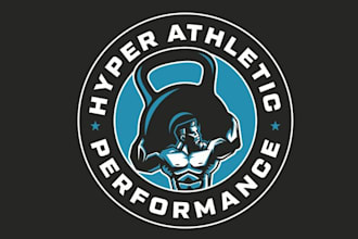 design fitness hyper athletic performance logo