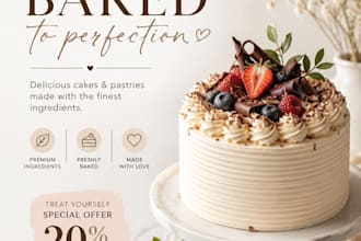 create a luxury food poster for your restaurant or cafe