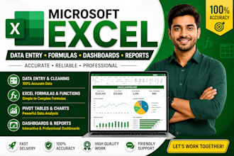 do microsoft excel data entry formulas charts and dashboards