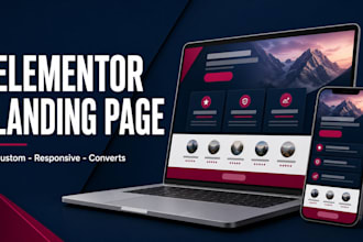 design a high converting elementor landing page for your wordpress site