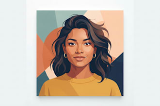 draw vector portrait cartoon portrait