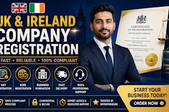 register UK company, ireland company, vat, eori and business formation