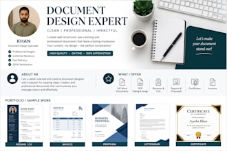 create, edit, format and redesign microsoft word documents