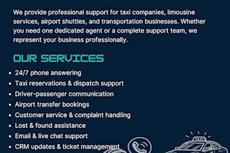 provide 24x7 call center support for taxi and transportation businesses