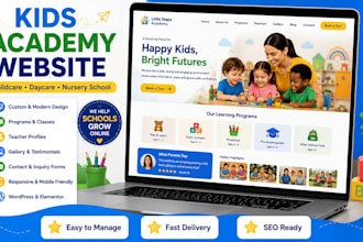 create kids academy website childcare center daycare and nursery school