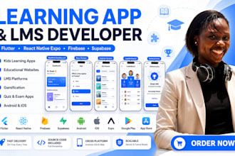 gamification kids learning app lms flutter firebase react native supabase nodejs