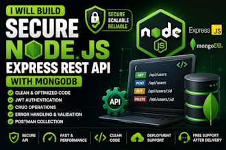 build secure node js express rest API with mongodb