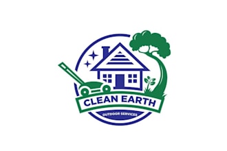 make landscape window cleaning logo with soft washing homes