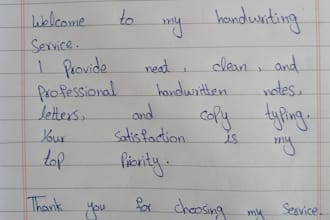 write neat and professional english handwritten notes
