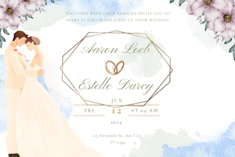 design elegant wedding invitation card and event card