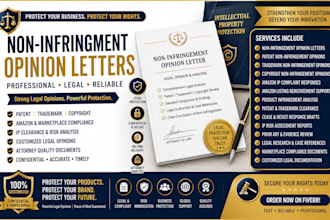 draft legal non infringement opinions protecting innovative commercial products