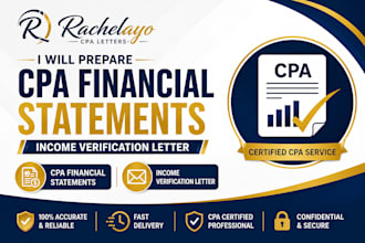 prepare CPA financial statements income verification letter