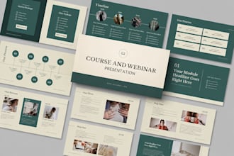 design online course, webinar, training and proposal pitch deck presentation