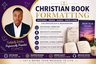 format your christian book, devotional, journal for amazon kdp