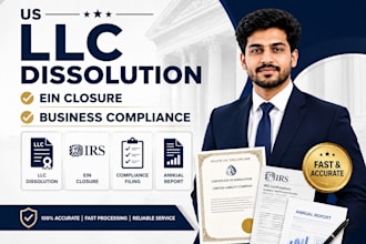 us llc dissolution, ein closure, annual report and business compliance filing