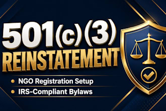 do 501c3 tax exempt reinstatement and ngo registration setup