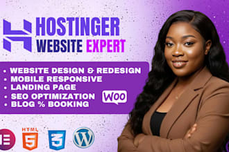 design a modern hostinger website using hostinger website builder
