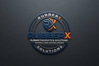 design a professional rubber brand logo for your business