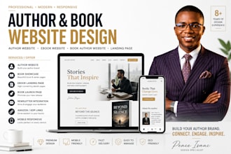 author website, book author website, ebook website, author landing
