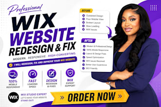 wix website redesign fix wix website bug fix wix expert