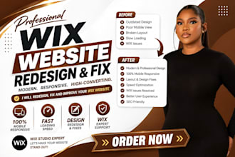 wix website redesign fix wix website bug fix wix expert wix website design