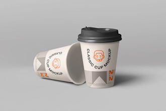 craft paper cup, coffee packaging, tumbler and ice cream cup