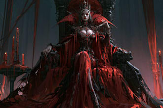 horror vampire lord queen character art