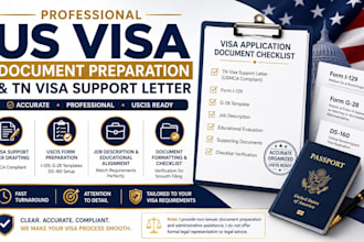 do US work visa document preparation and tn visa application petition