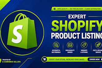 do expert shopify product listing and e commerce data entry