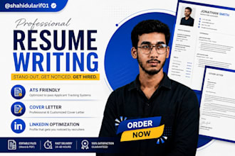 design a modern ats friendly resume CV and cover letter