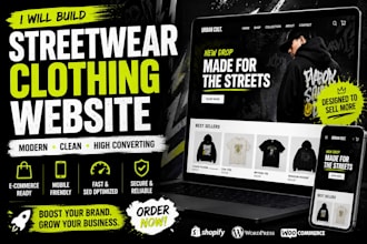 build a streetwear clothing website