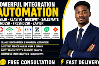 twilio klaviyo hubspot salesmate zendesk freshdesk zapier integration automation