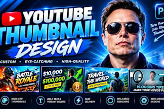 design attractive clickbait youtube thumbnail design