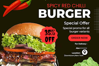 create eye catching food poster design