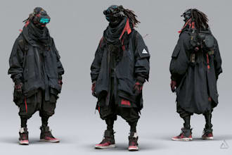 cyberpunk hacker character art