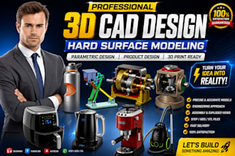3d cad design 3d product design industrial design mechanical design 3d printing