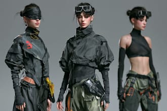 cyberpunk female character desing