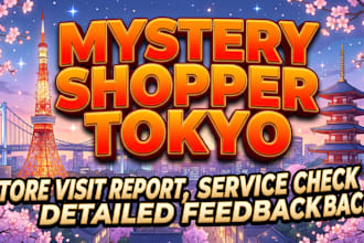 be your mystery shopper in tokyo japan