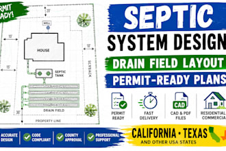 design septic permit plans for county approval in california texas florida